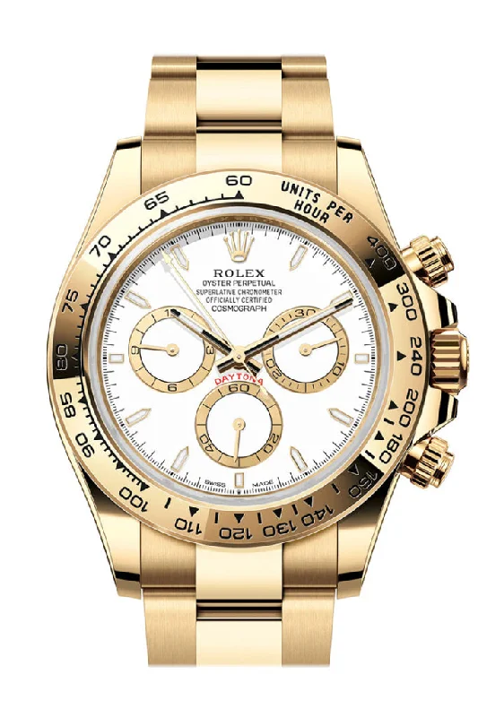 Skeleton Dial Mechanical Watches for Mechanics FansRolex Daytona 40 White Dial Yellow Gold Mens Watch 126508