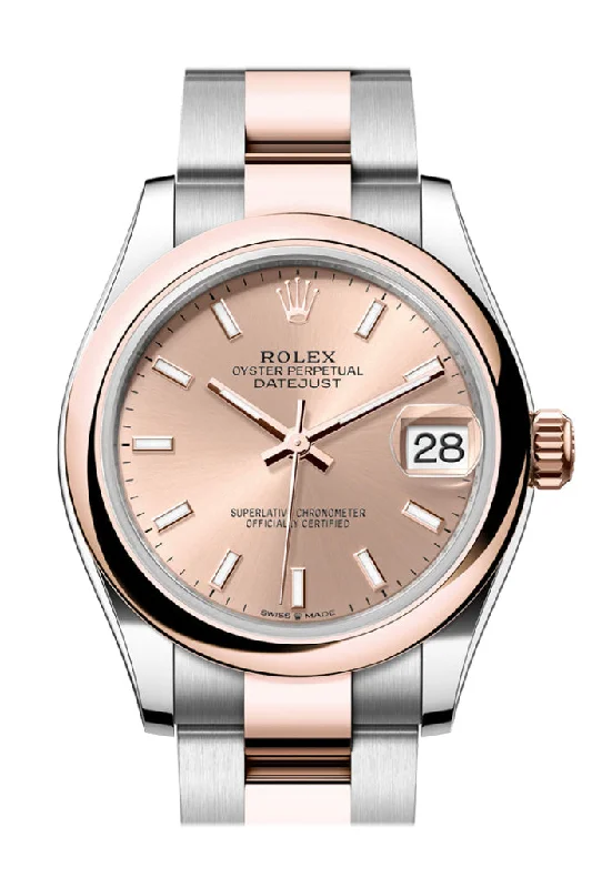 Stainless Steel Bracelet Watches for DurabilityRolex Datejust 31 Rose Colour Dial Rose Gold Steel Jubilee Ladies Watch 278241 278241-0009