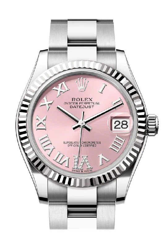 Solar-Powered Watches for Eco-Conscious UsersRolex Datejust 31 Pink Roman Dial Fluted Bezel Ladies Watch 278274 278274-0023