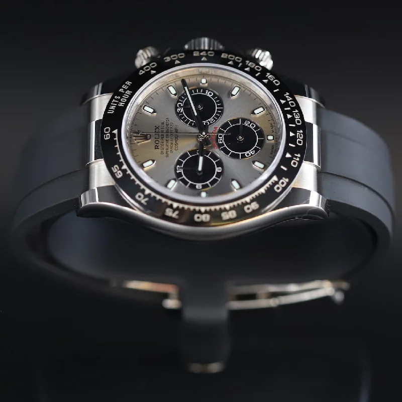 Watches with Multiple Time Zone DisplaysRolex<br>116519LN Daytona Steel Dial Oysterflex