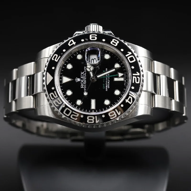 Watches with Engraved Dials for PersonalizationRolex<br>116710LN GMT Master II Black Dial