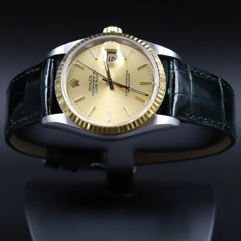 Dressy Watches for Evening EventsRolex<br>16233 Datejust 36 SS/18k Champagne Dial