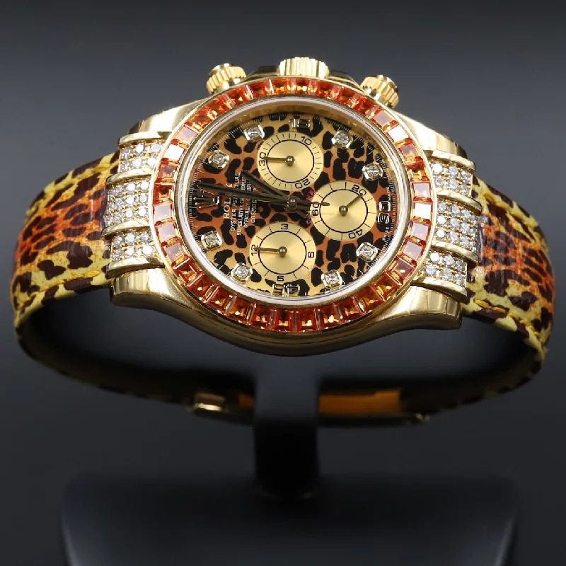 Watches with Rubber Straps for Comfort and DurabilityRolex<br>116598SACO Daytona 'Leopard'