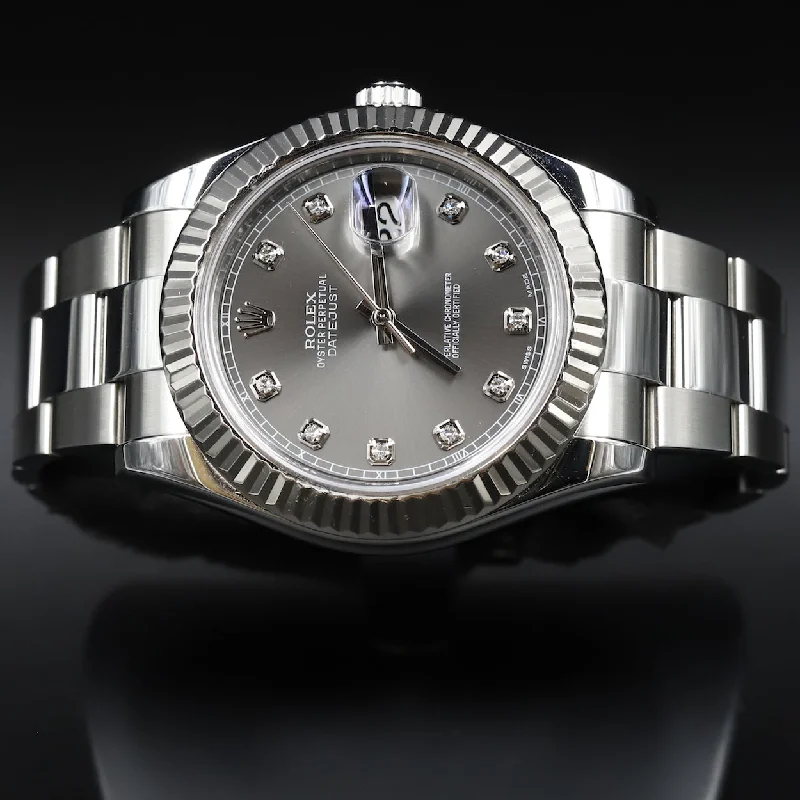 Chronograph Watches for Sports EnthusiastsRolex<br>116334 Datejust II Rhodium Diamond Dial