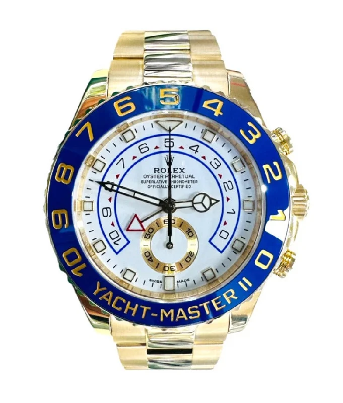 Watches with Embossed Dials for a Textured LookRolex Yacht-Master II 116688 18K Yellow Gold Mercedes Hands 44 Box and Papers MINT