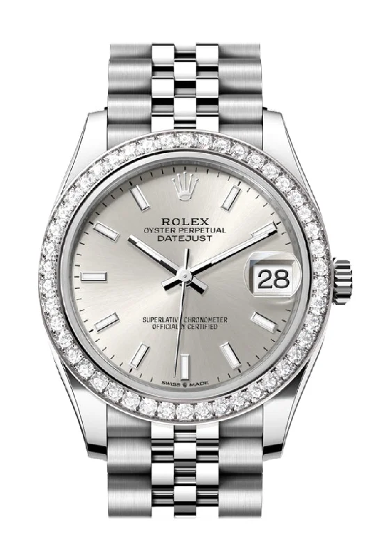 Leather Cuff Watches for a Bohemian LookRolex Datejust 31 Silver Dial Jubilee Ladies Watch 278384RBR 278384RBR-0016