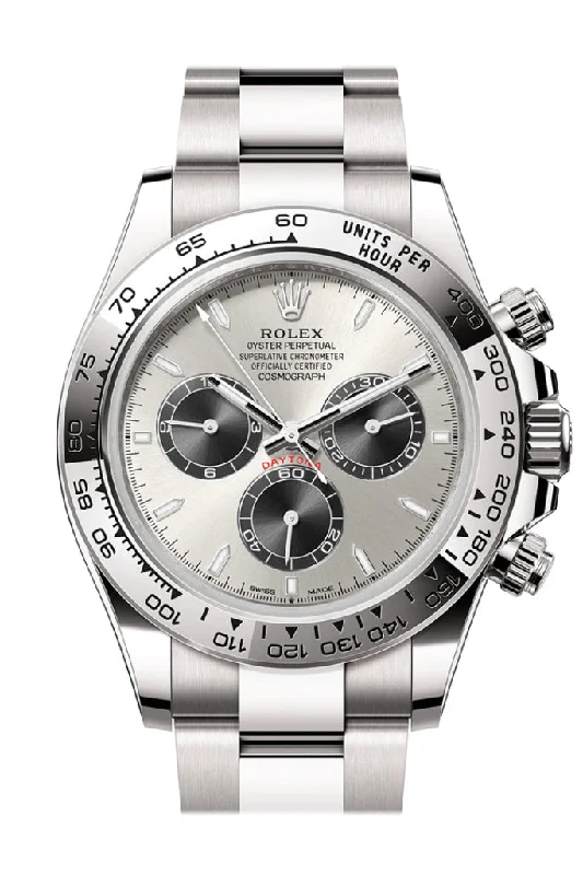 Solar-Powered Watches for Eco-Conscious UsersRolex Daytona 40 Steel and Bright Black Dial White Gold Mens Watch 126509