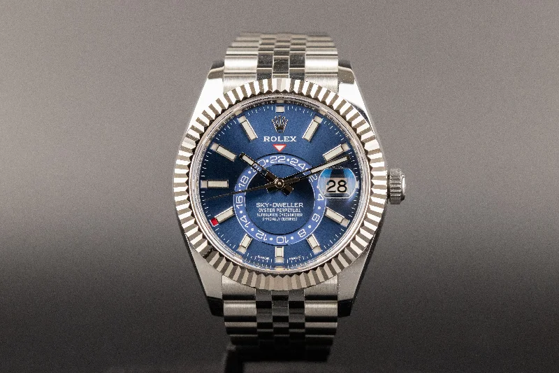 Titanium Cased Watches for Lightweight ComfortRolex<br>326934 Sky-Dweller Blue Dial