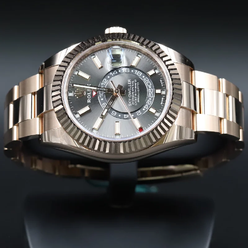 Watches with Rubber Straps for Comfort and DurabilityRolex<br>326935 Sky-Dweller Rhodium Dial