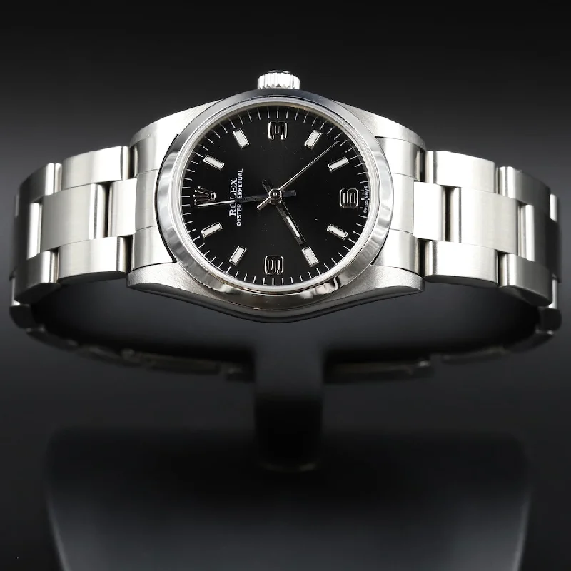 Analog-Digital Hybrid Watches for Dual FunctionalityRolex<br>77080 Oyster Perpetual 31 Black Dial