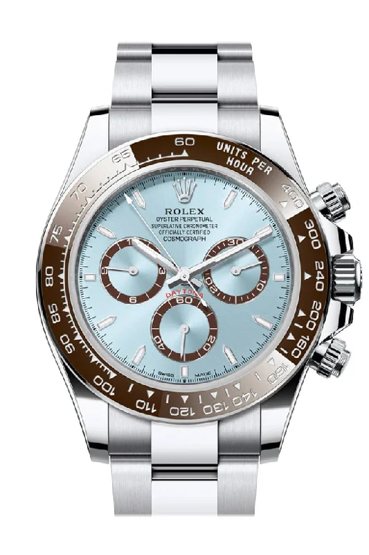 Luxury Brand Automatic Watches for MenRolex Daytona 40 Ice Blue Dial Platinum Mens Watch 126506