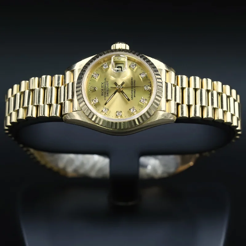 Watches with Gold Plated Cases for a Luxurious LookRolex<br>69178 President Datejust 26