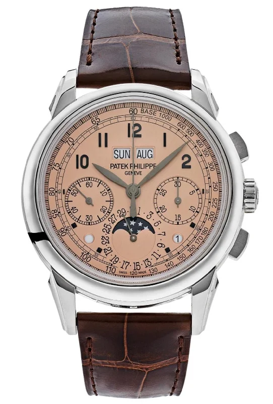 Watches with Matte Finish Cases for a Sophisticated LookPatek Philippe Perpetual Calendar Chronograph Salmon Dial (Reference # 5270P-001)