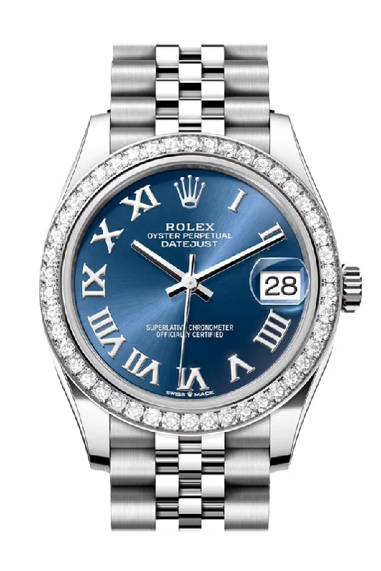 Luxury Quartz Watches with High-End MovementsRolex Datejust 31 Blue Roman Dial Jubilee Ladies Watch 278384RBR 278384RBR-0037