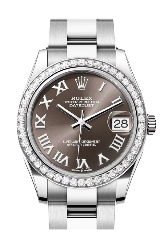 Limited Edition Watches for Exclusive CollectorsRolex Datejust 31 Dark Grey Roman Dial Ladies Watch 278384RBR 278384RBR-0025