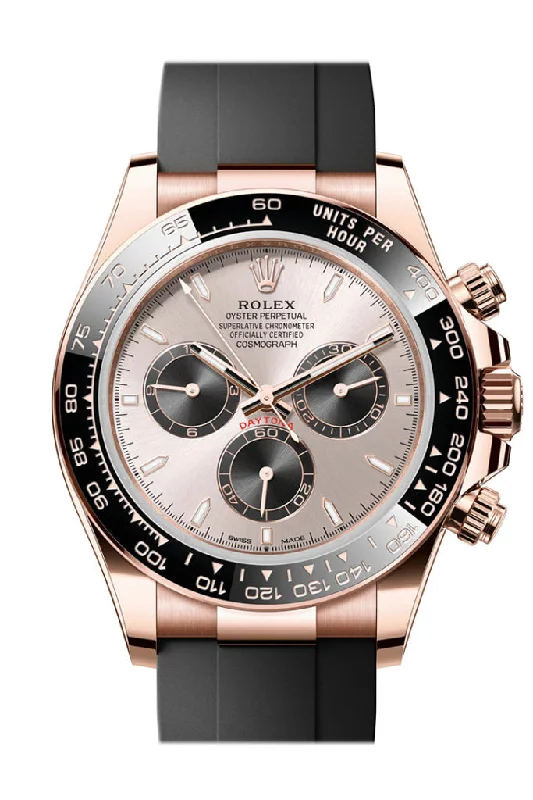 Watches with Baton-Style Hands for a Classic LookRolex Daytona 40 Sundust and Bright Black Dial Rose Gold Mens Watch 126515LN