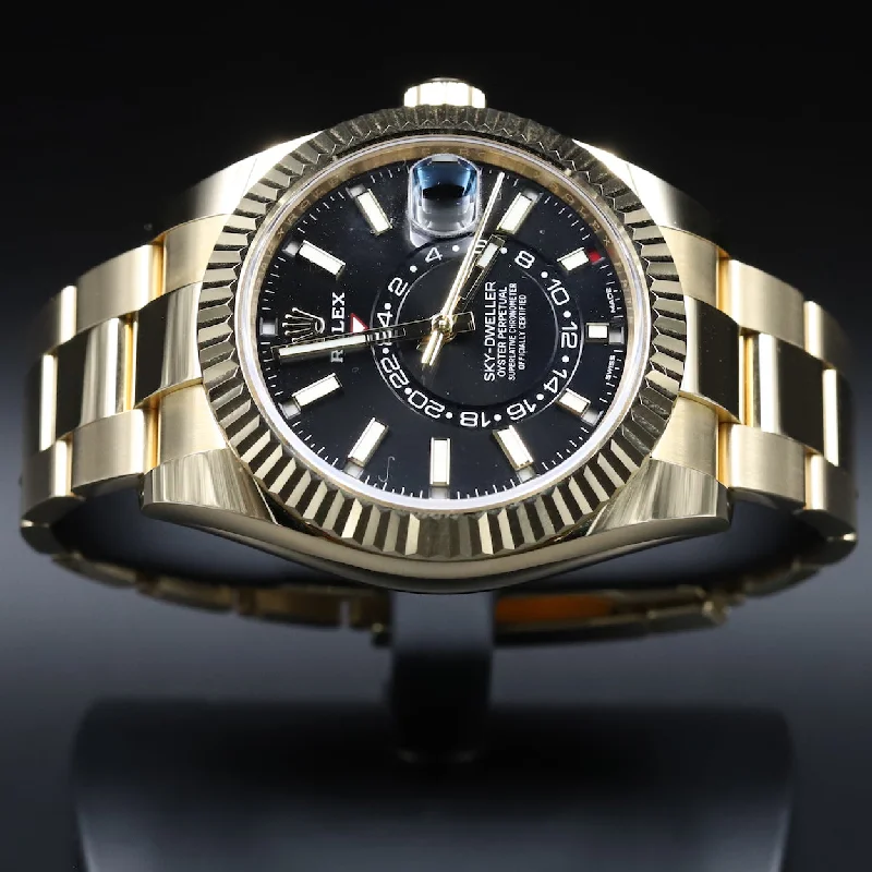 Watches with Power Reserve Indicator (for mechanical)Rolex<br>326938 Sky-Dweller Black Dial