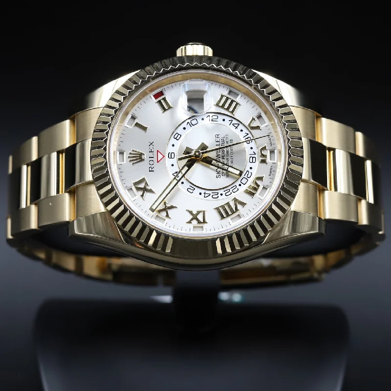 Diamond-Encrusted Luxury Watches for Special OccasionsRolex<br>326938 Sky-Dweller Silver Dial