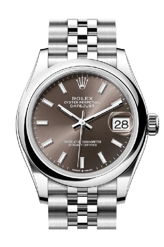 Watches with Sword-Style Hands for a Distinctive LookRolex Datejust 31 Brown Dial Jubilee Ladies Watch 278240 278240-0010