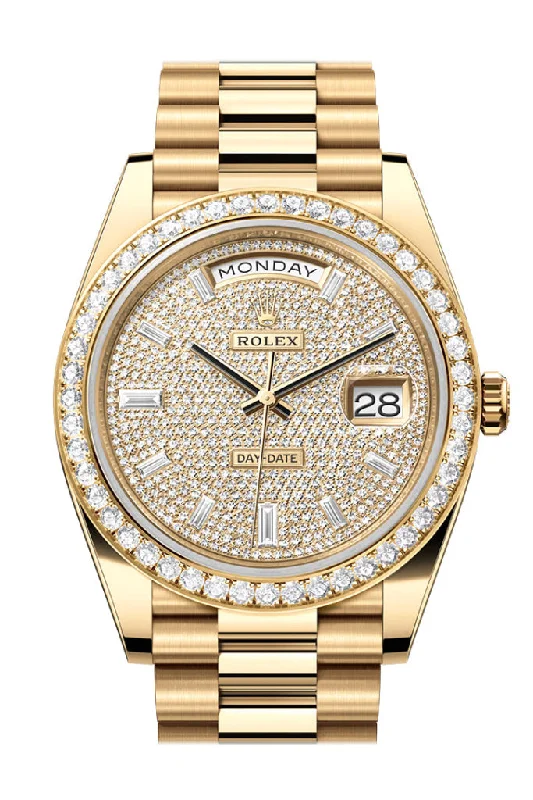 Diamond-Encrusted Luxury Watches for Special OccasionsRolex Day-Date 40 Diamond-Paved Dial Yellow Gold President Men's Watch 228348RBR 228348