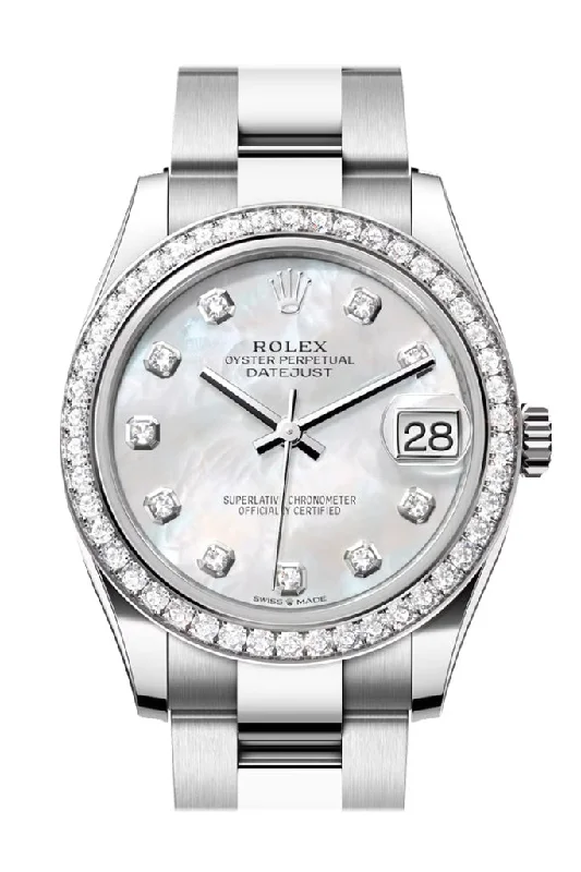 Titanium Cased Watches for Lightweight ComfortRolex Datejust 31 White Mother Of Pearl Diamond Dial Ladies Watch 278384RBR 278384RBR-0007