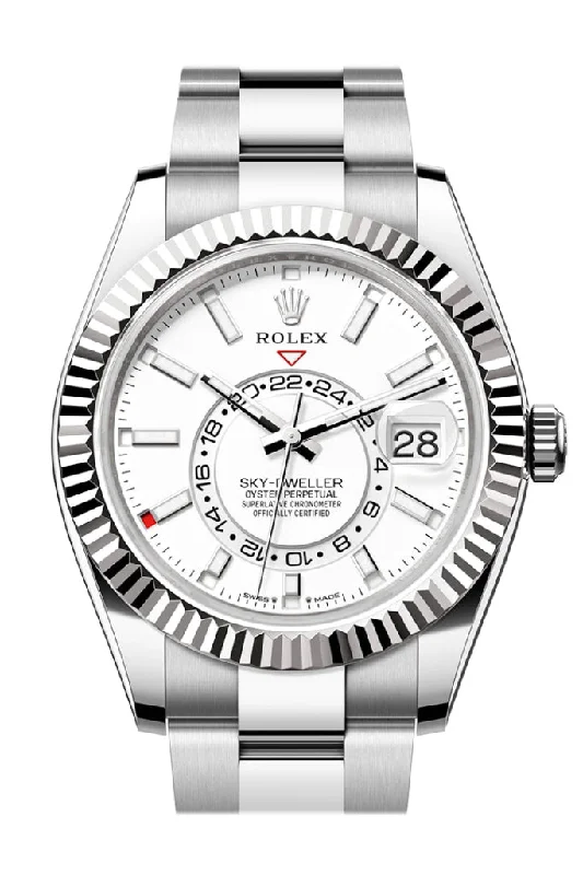 Hybrid Smartwatches with Traditional Watch AestheticsRolex Sky Dweller 42 White Dial Stainless Steel Oyster Mens Watch 336934