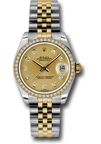 Diamond-Encrusted Luxury Watches for Special OccasionsROLEX DATEJUST 31MM (1986) #68273 (FACTORY DIAMOND DIAL / CUSTOM DIAMOND BEZEL)