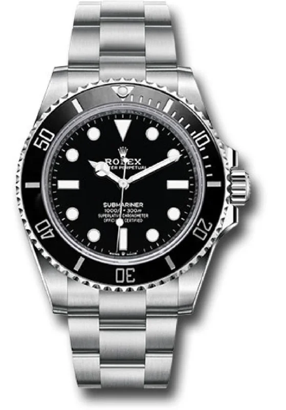 Luxury Brand Automatic Watches for MenRolex Submariner (No Date) Black Dial No Date 124060