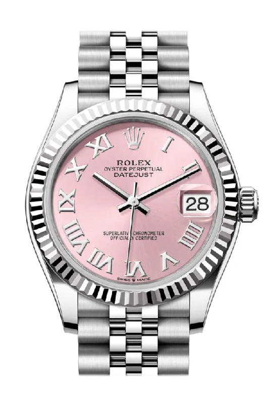 Dressy Watches for Evening EventsRolex Datejust 31 Pink Roman Fluted Bezel Jubilee Ladies Watch 278274 278274-0020