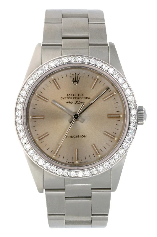 Ceramic Cased Watches with Mother-of-Pearl DialsROLEX AIR KING 34MM #14000 (1991)