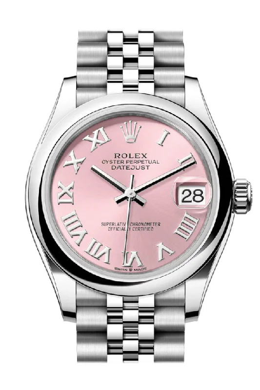 Stainless Steel Dress Watches for BusinessmenRolex Datejust 31 Pink Roman Dial Jubilee Ladies Watch 278240 278240-0014