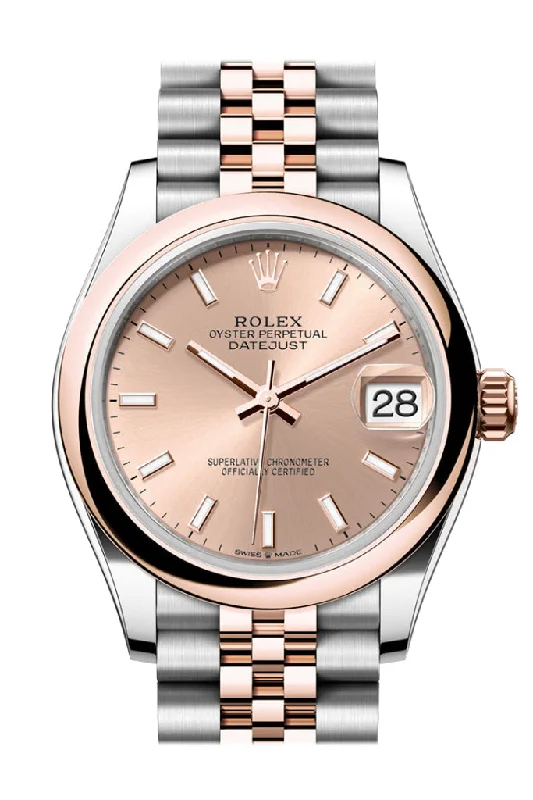 Outdoor Adventure Watches with CompassRolex Datejust 31 Rose Dial Rose Gold Steel Jubilee Ladies Watch 278241 278241-0006