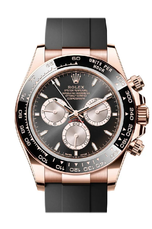 Watches with Dauphine-Style Hands for an Elegant LookRolex Daytona 40 Brigh Black and Sundust Dial Rose Gold Mens Watch 126515LN