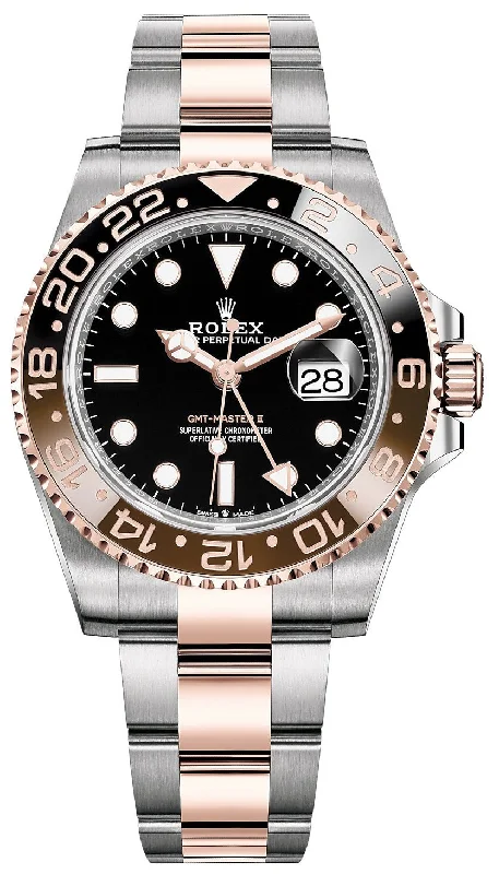 Traveler’s Watches with World Time FunctionRolex GMT-Master II Two-Tone Stainless Steel and Rose Gold - "The Rootbeer"- Black and Brown Bezel - Oyster Bracelet (Ref# 126711CHNR)