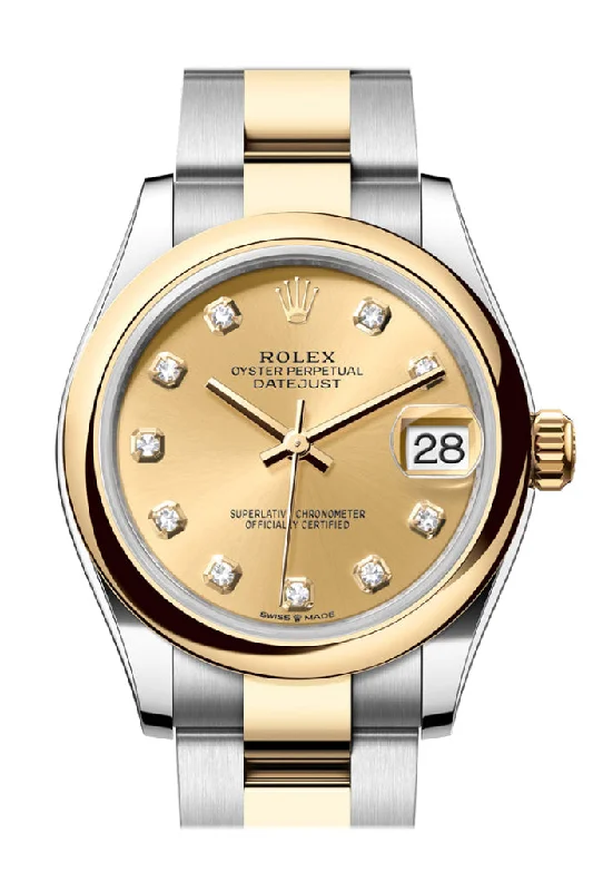 Alloy Cased Watches for Affordable QualityRolex Datejust 31 Champagne Diamond Dial Yellow Gold Steel Ladies Watch 278243 278243-0025