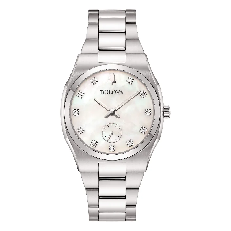 Watches with Stainless Steel PVD Coating for Scratch ResistanceBulova Women's 96P242 Surveyor Piccoli Secondi Quartz