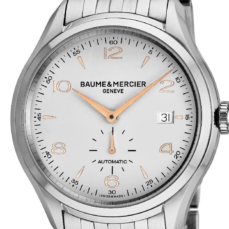 Watches with Baton-Style Hands for a Classic LookBaume & mercier Men's MOA10141 Clifton Stainless Steel Watch