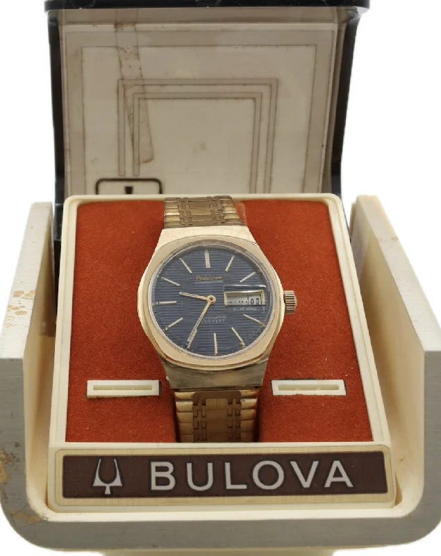 Luxury Quartz Watches with High-End MovementsVintage 35mm 1978 Bulova Oceanographer Men's Automatic Wristwatch 1133.10 Swiss