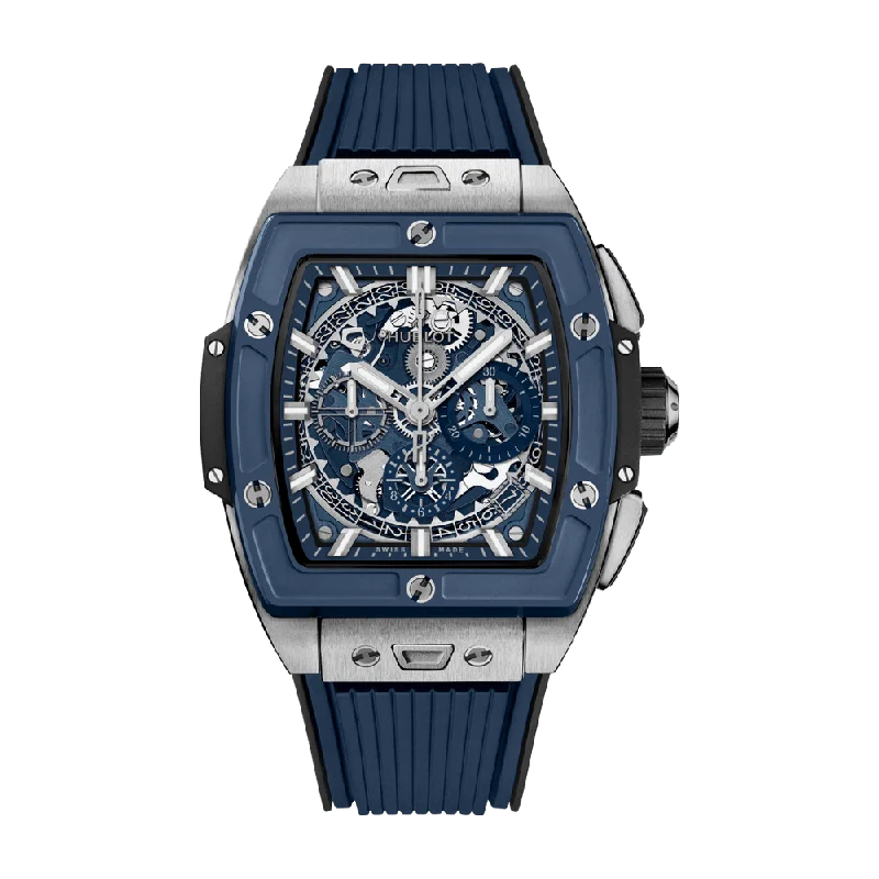 Wristwatches with Second Time Zone FeatureSpirit of Big Bang Titanium Blue Ceramic