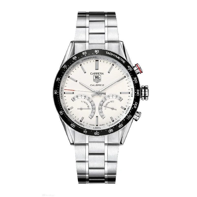 Watches with Baton-Style Hands for a Classic LookTag Heuer Men's CV7A13.BA0795 Carrera Limited Edition Hybrid Mechanical Stainless Steel Watch