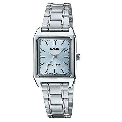 Men’s Watches with Date Display WindowCasio LTP-V007D-2E Silver Stainless Watch for Women