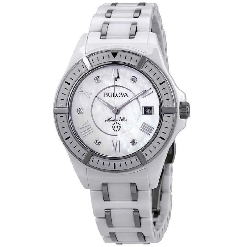 Watches with Luminous Markers for Night VisibilityBulova Women's 98P172 Marine Star Two-Tone Stainless Steel and Ceramic Watch