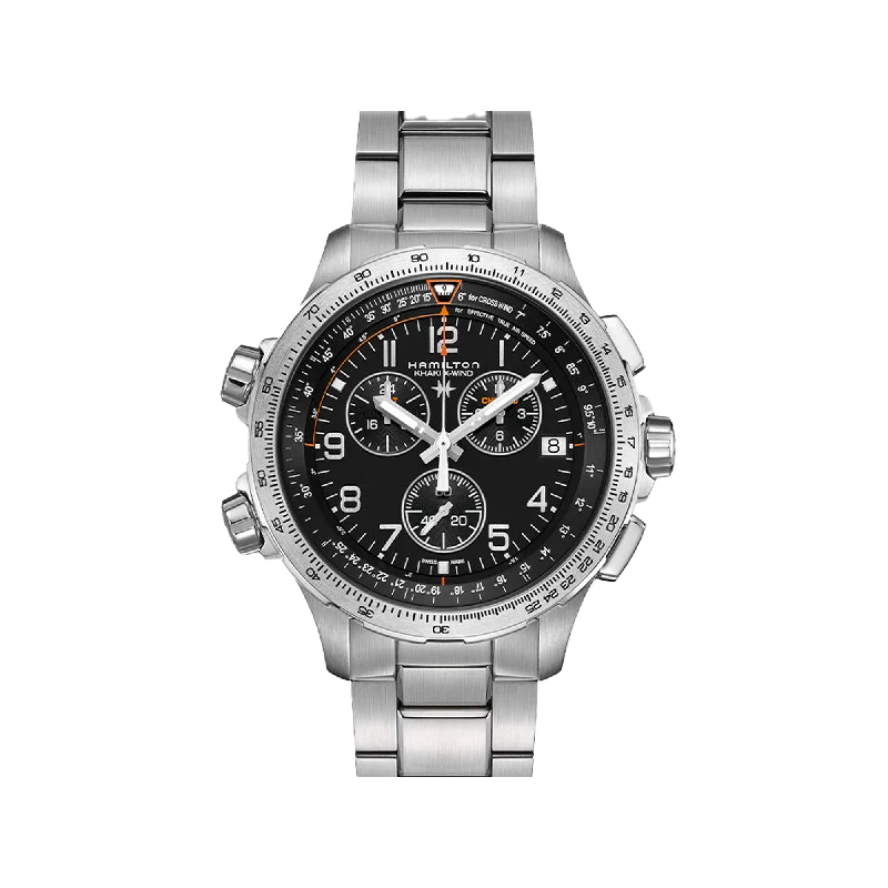 Watches with Glossy Finish Cases for a Shiny AppealHamilton Khaki Aviation X-Wind GMT Chrono Quartz