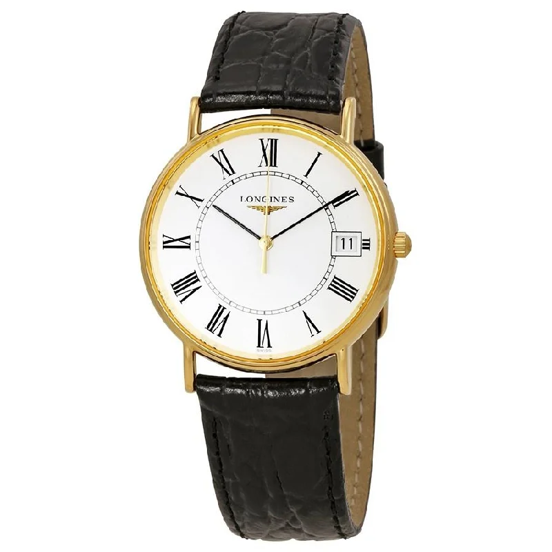 Watches with Gold Plated Cases for a Luxurious LookLongines Men's L4.819.2.11.2 Le Grande Classique Black Leather Watch