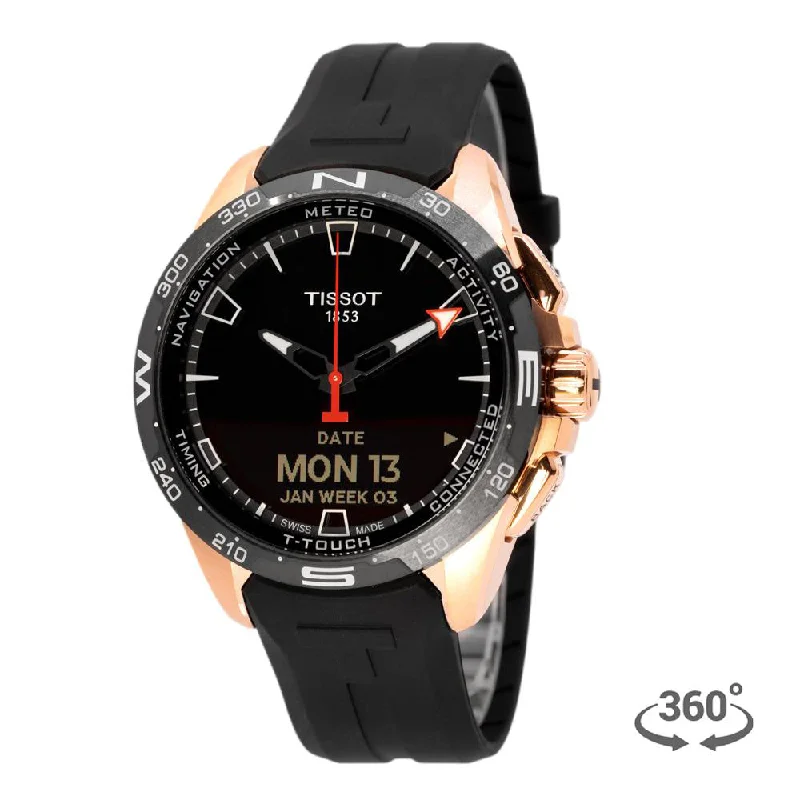 Watches with Dauphine-Style Hands for an Elegant LookTissot T121.420.47.051.02 T-Touch Connect Solar