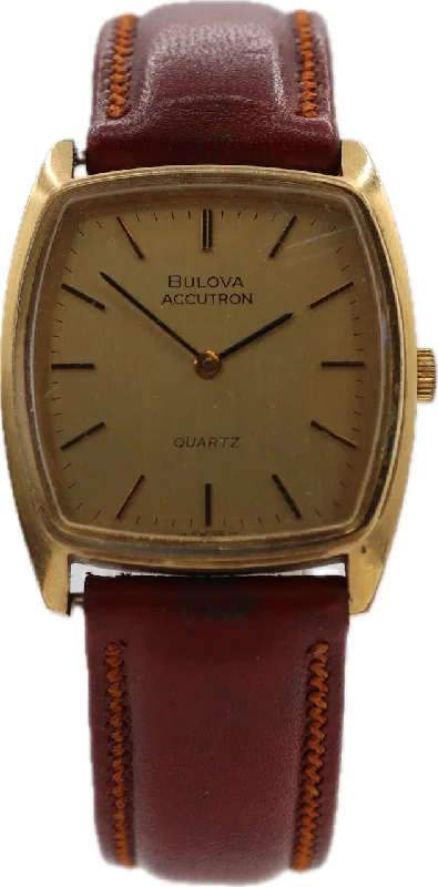 Leather Cuff Watches for a Bohemian LookVintage 29mm 1979 Bulova 8248 Accutron Men's Quartz Wristwatch 2480.10 Swiss