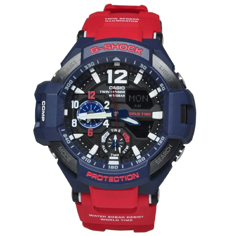 Watches with Power Reserve Indicator (for mechanical)Casio Men's GA1100-2A G-Shock Red Resin Watch