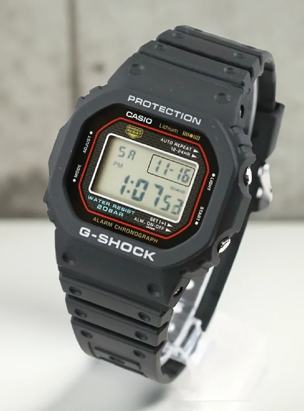 Men’s Dress Watches with Slim ProfilesCASIO WATCH G-SHOCK RE-CREATIN THE ORIGINAL DESIGN OF THE FIRST G-SHOCK DIGITAL 5000 SERIES DW-5000R-1AJF MADE IN JAPAN JDM