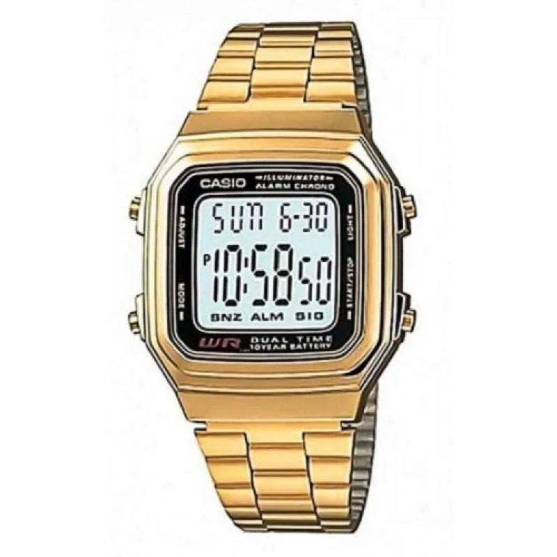 Traveler’s Watches with World Time FunctionCasio Vintage A178WGA-1A Gold Plated Watch For Men and Women