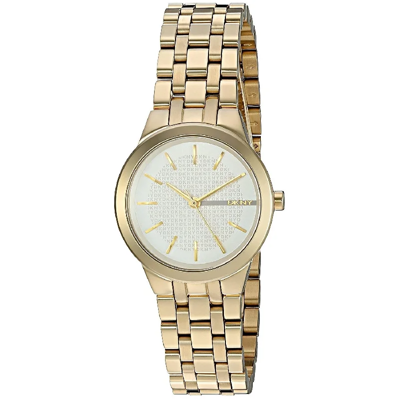 Round Dial Watches with Roman NumeralsDKNY Park Slope Quartz White Dial Women's Watch NY2491